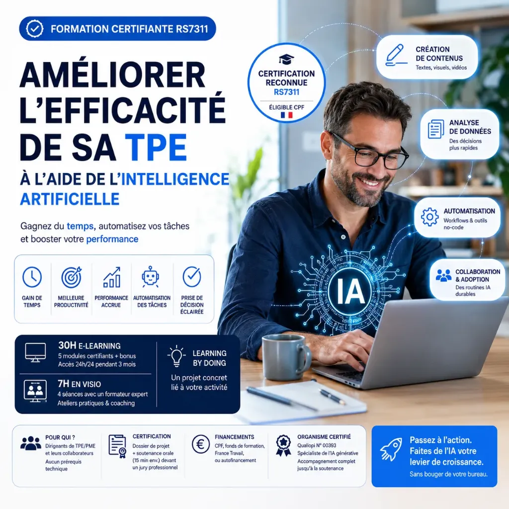 VE-Améliorer l’efficacité de sa TPE à l’aide de l’intelligence artificielle Certification RS7311